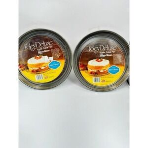 Foley Deluxe 2-9 Inch Layer Cake Pan SilverStone Non-Stick Vintage USA Made